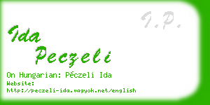ida peczeli business card